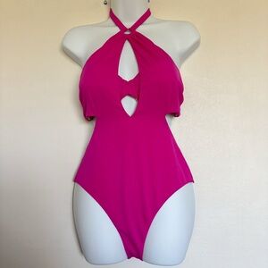 L’Agent by Agent Provocateur Adrina One Piece Swimsuit in Pink Size Large NEW